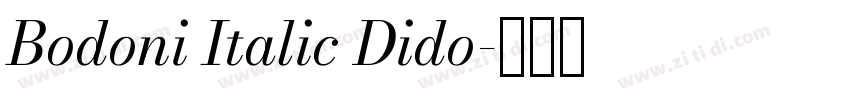 Bodoni Italic Dido字体转换